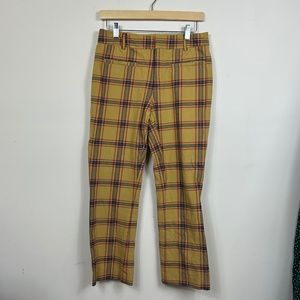 Anthropologie	Pants	Yellow	Plaid	Size	4